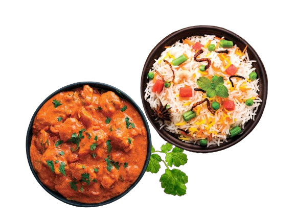 CHICKEN MASALA W PEA PULAO